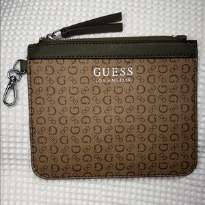 Guess Monogram Brown and Olive Pouch